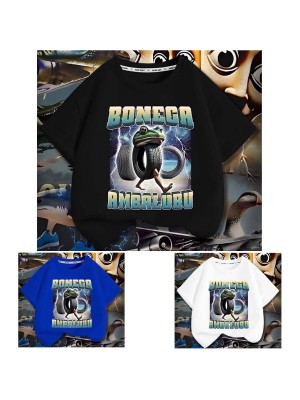 Maglia Brainrot T-shirt Manica Corta Cotone Bonega Ambalubu Meme BONEGA01